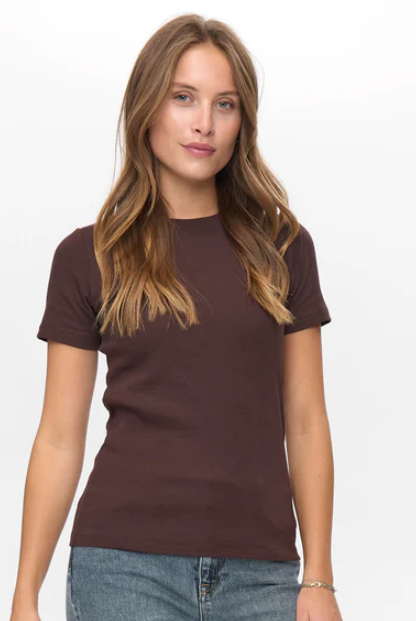 Riley SS Tee - Black Coffee - Singlet, Topper & T-skjorter - Helt Dilla AS