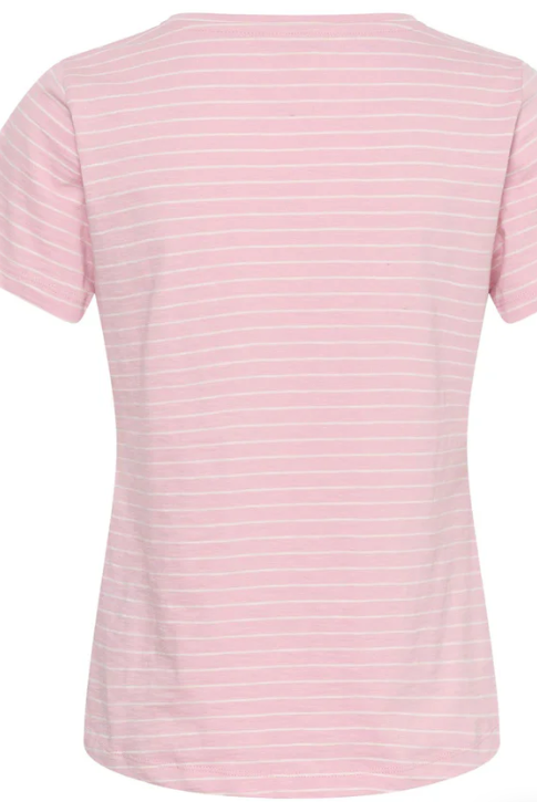 Gesinas T-skjorte - cameo pink stripe - T-skjorter - Helt Dilla AS