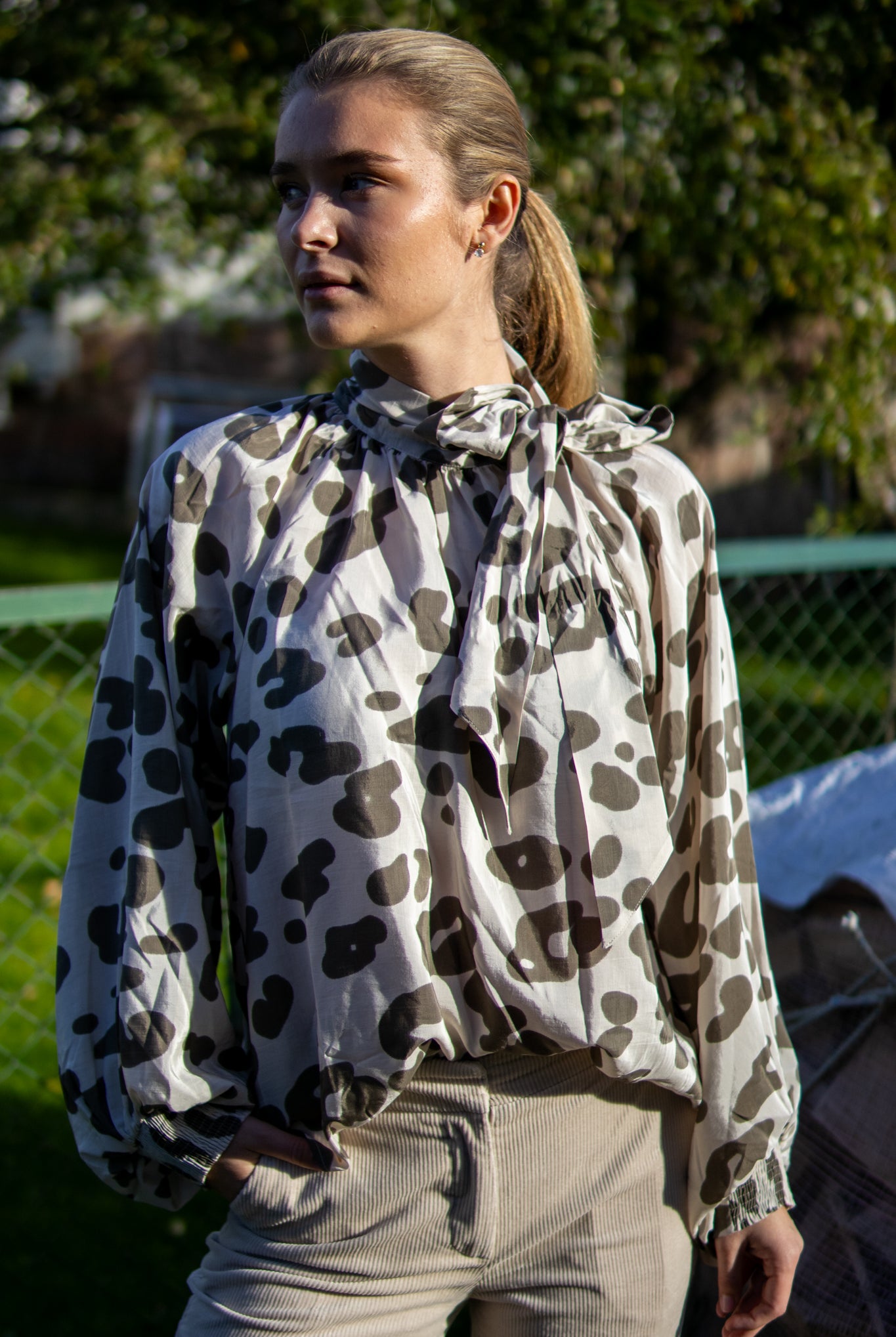 Bowie top with print - mønstret - Bluser - Helt Dilla AS