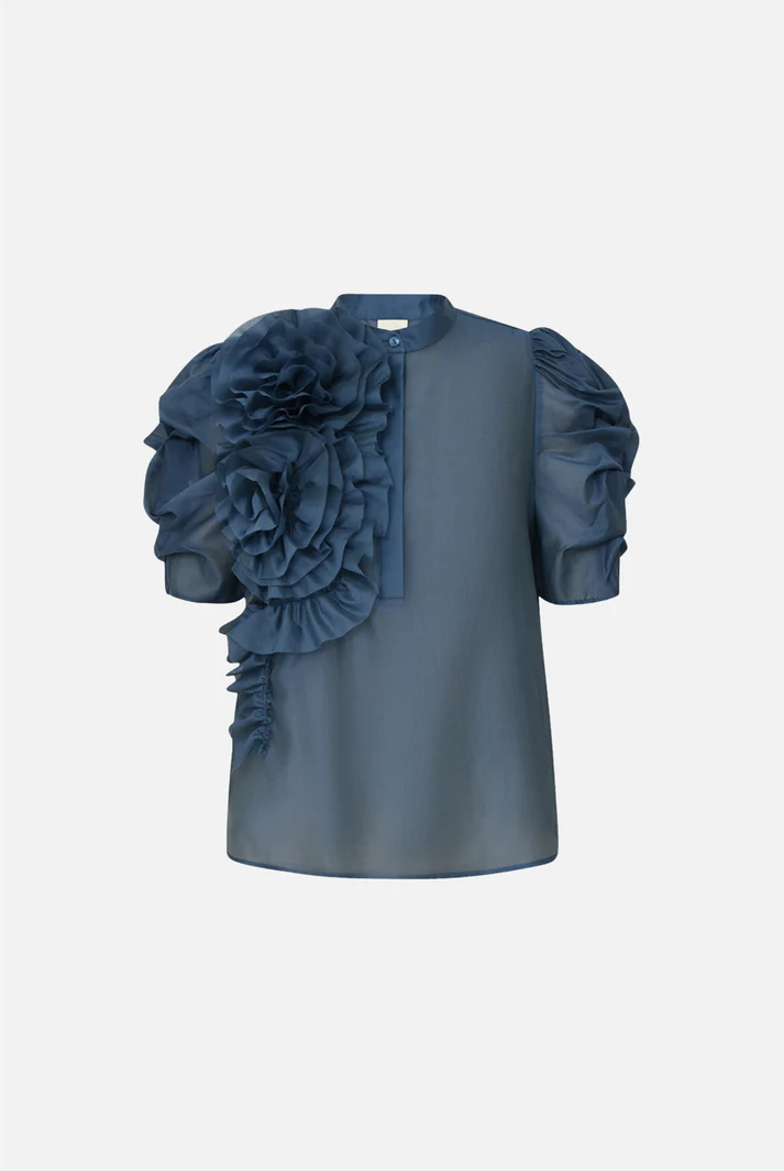 Annsofi Blouse - Dusty Blue - Bluser - Helt Dilla AS