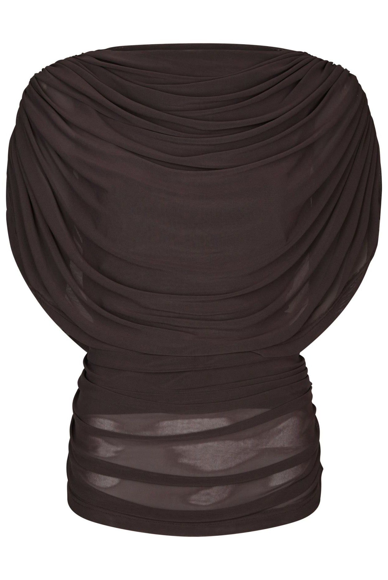 Cottuna Drapy Mesh Top - brown - Singlet, Topper & T-skjorter - Helt Dilla AS