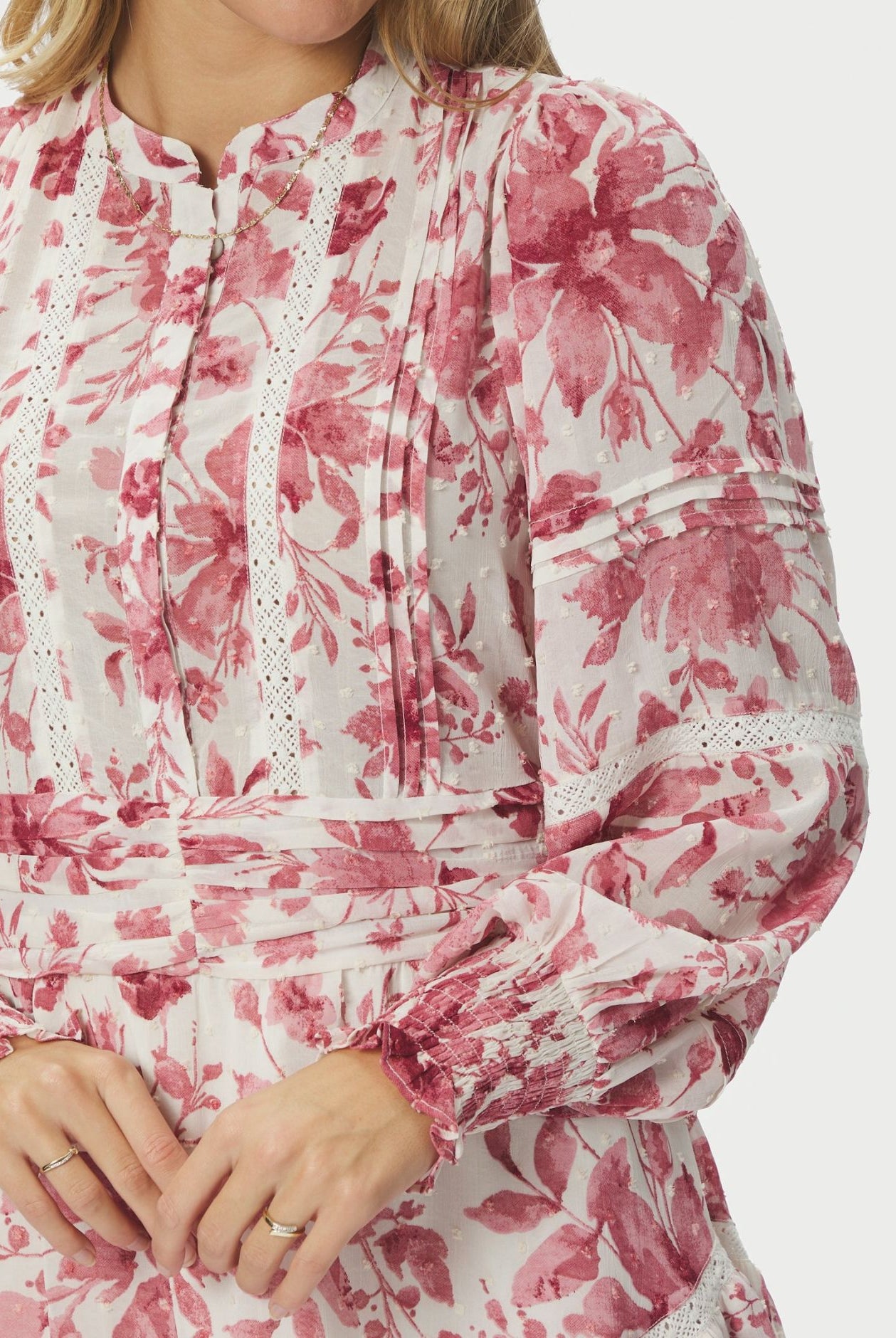 Roberta Flower Print Dress - Evening Rose - Kjoler - Helt Dilla AS