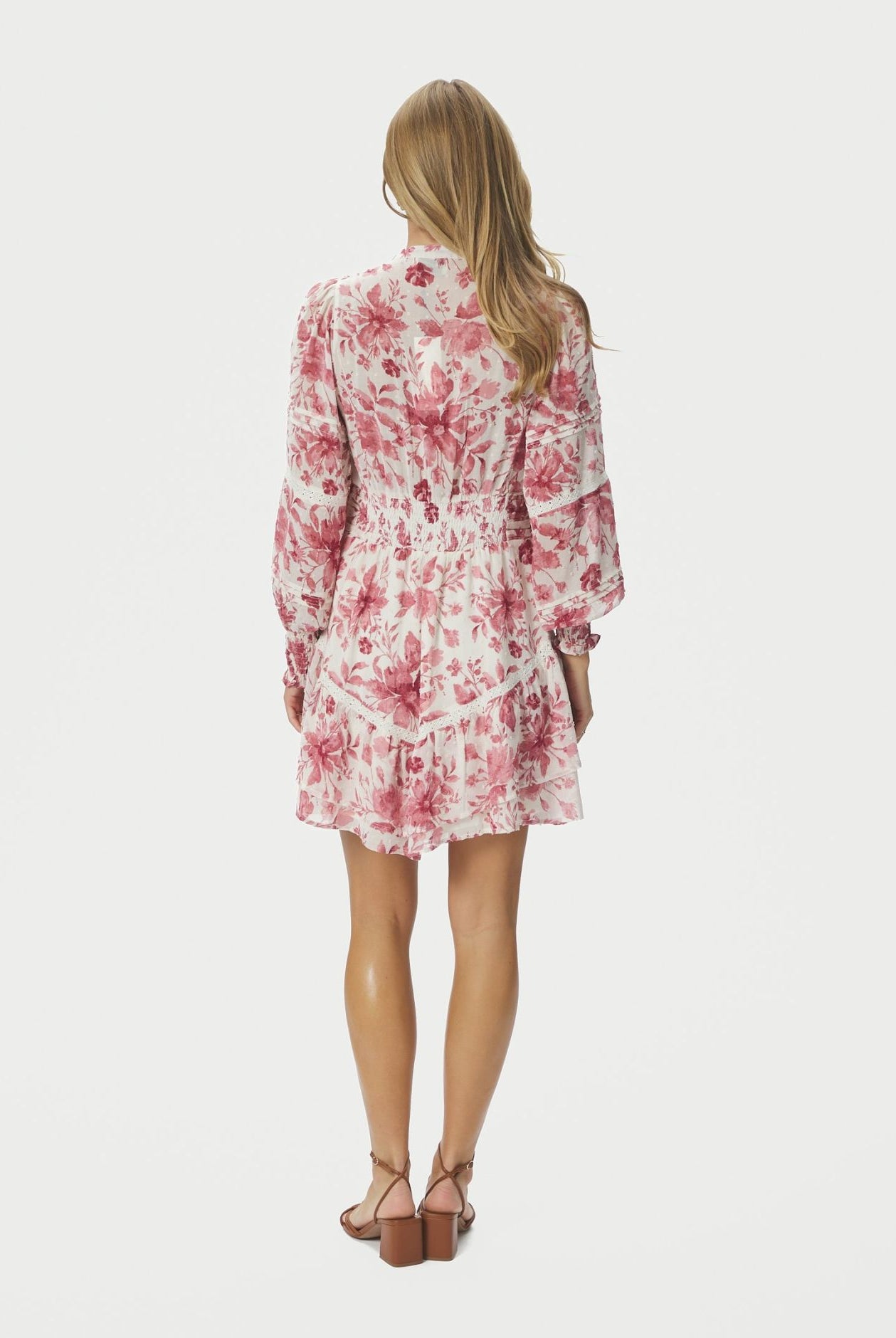 Roberta Flower Print Dress - Evening Rose - Kjoler - Helt Dilla AS