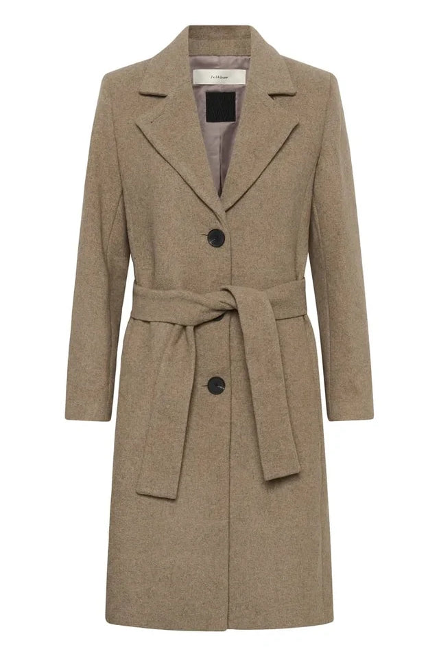 ZorahIW Classic Coat - Sandy Grey Melange - Yttertøy - Helt Dilla AS