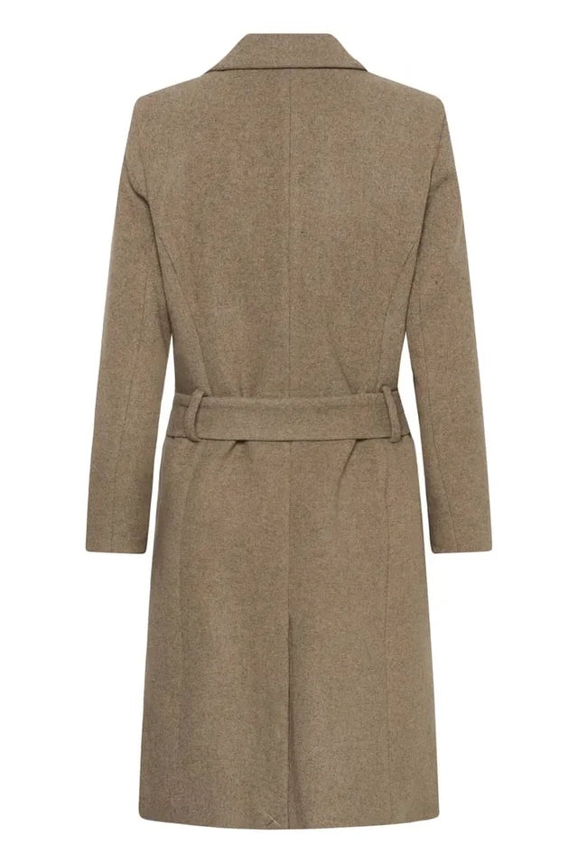 ZorahIW Classic Coat - Sandy Grey Melange - Yttertøy - Helt Dilla AS