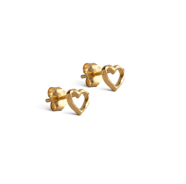 Organic Studs Heart - gull - Tilbehør - Helt Dilla AS