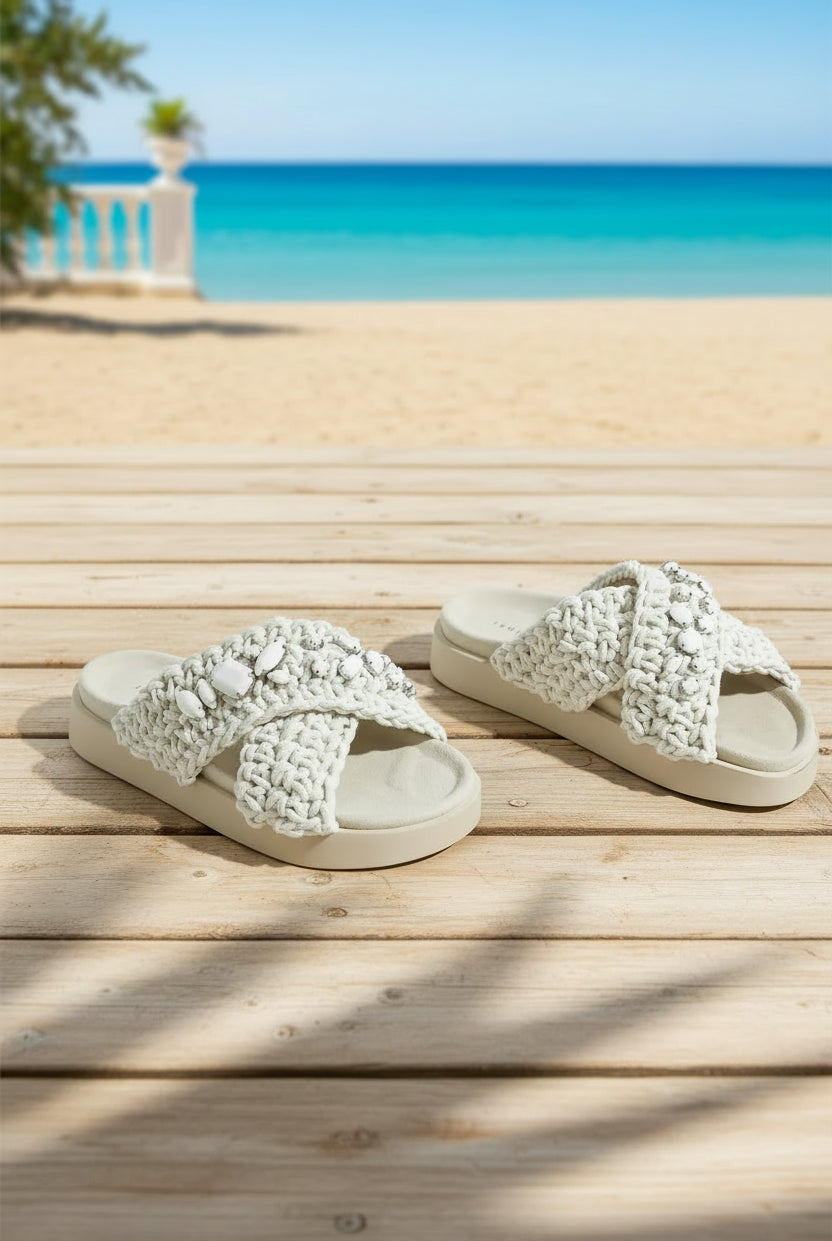 Woven stone - Ivory white - Sko - Helt Dilla AS