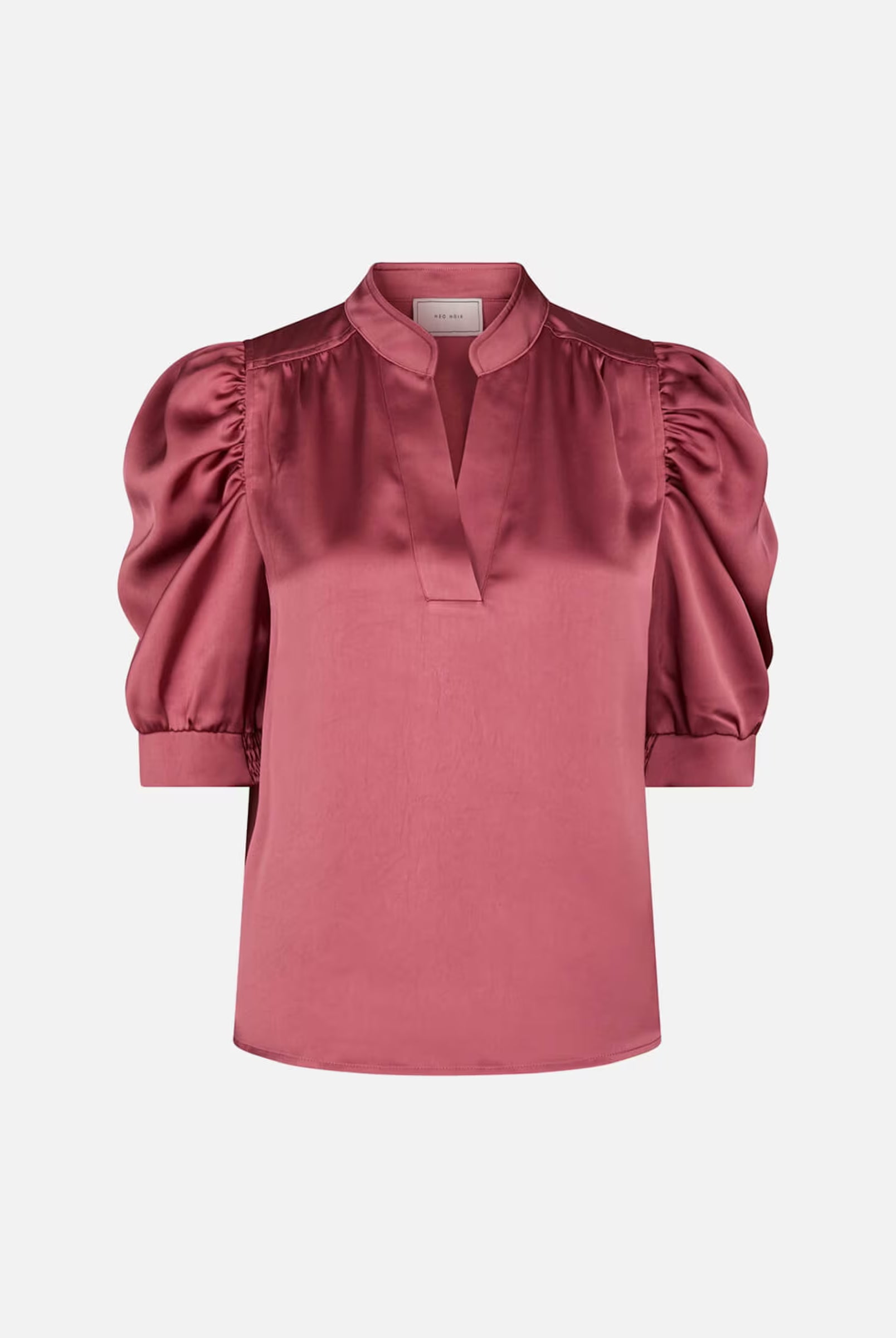 Roella Heavy Sateen Blouse - Cherry Pink - Bluser - Helt Dilla AS