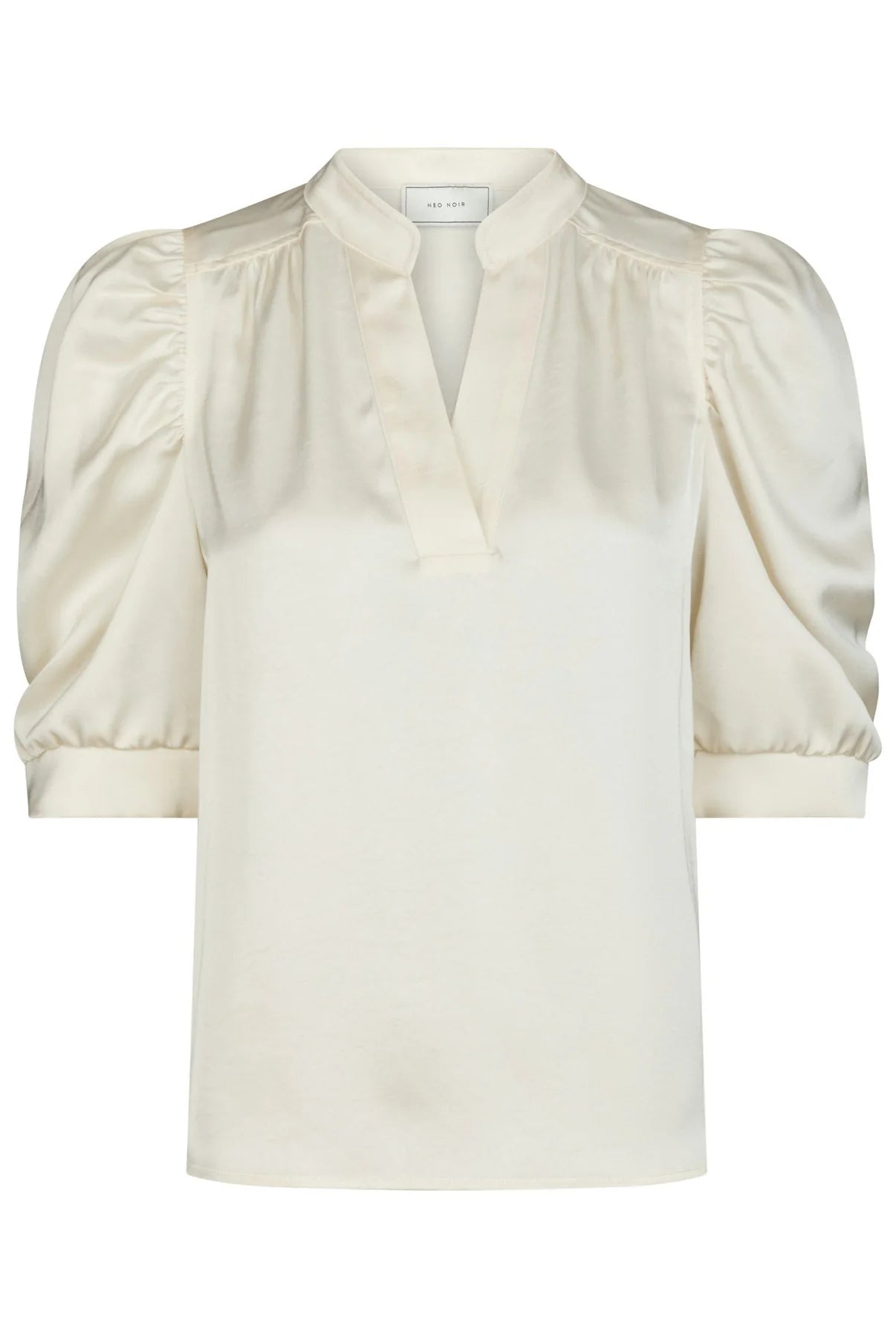 Roella Heavy Sateen Blouse - Pearl - Bluser - Helt Dilla AS