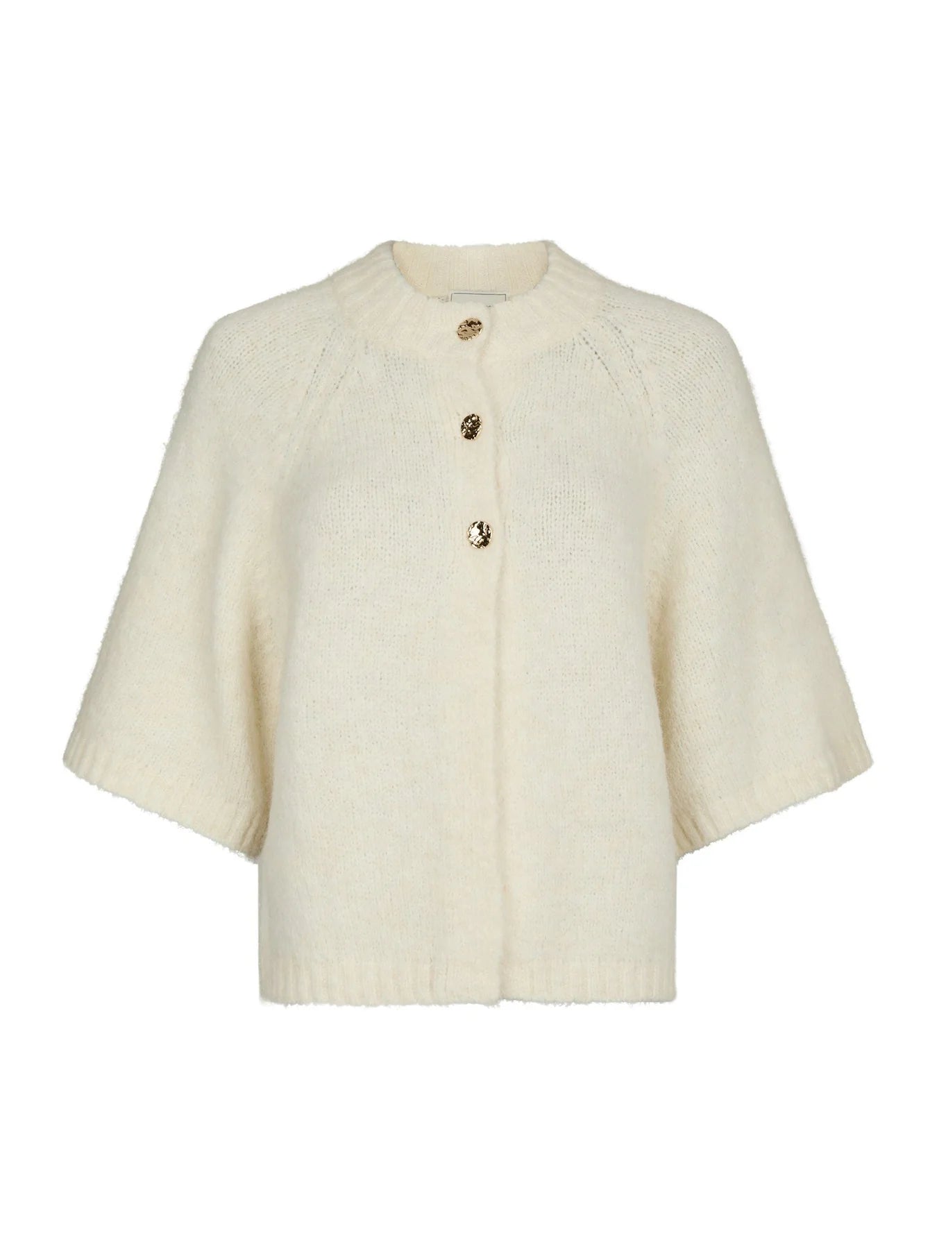 Benuta Fluffy Knit Cardigan - Off-White - Cardigans - Helt Dilla AS