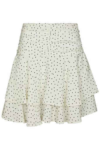 Janie Mini Dot Nederdel - Off White - Skjørt - Helt Dilla AS