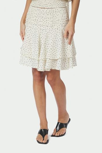 Janie Mini Dot Nederdel - Off White - Skjørt - Helt Dilla AS