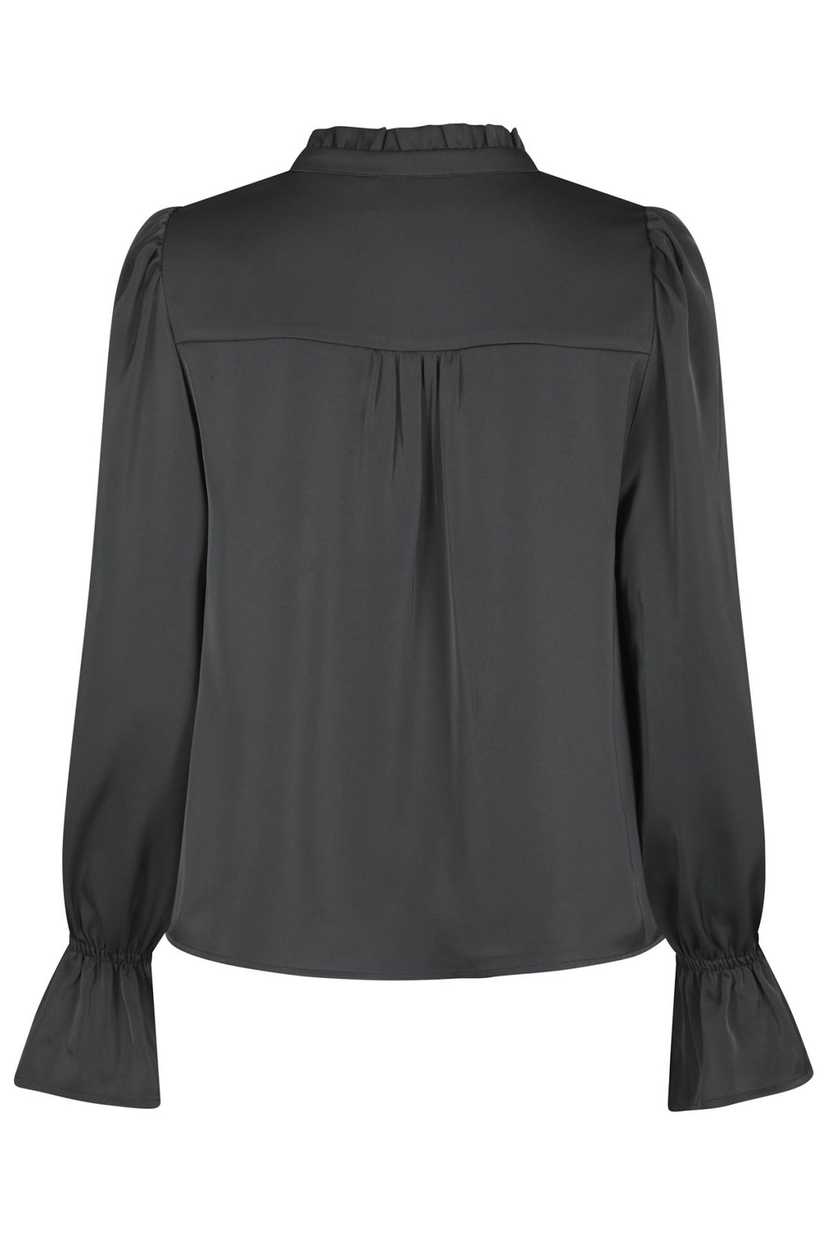 Amara Heavy Sateen Bedaz Blouse - Antracit - Bluser - Helt Dilla AS