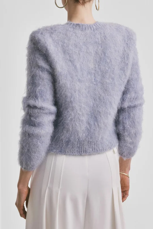 Hairy Knit Jacket - Sky Blue - Cardigans - Helt Dilla AS