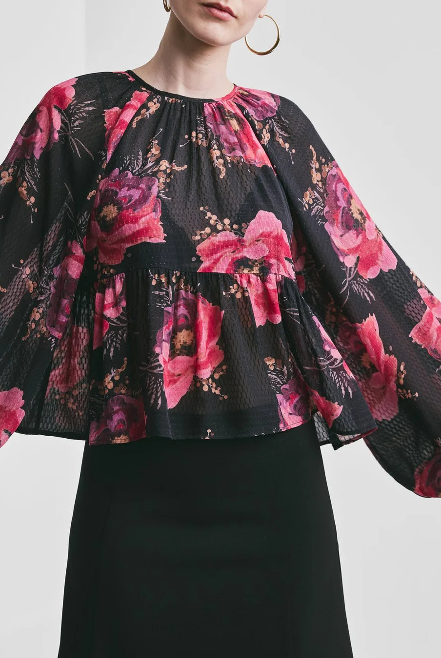 Georgette Blouse - Evening blush - Bluser - Helt Dilla AS