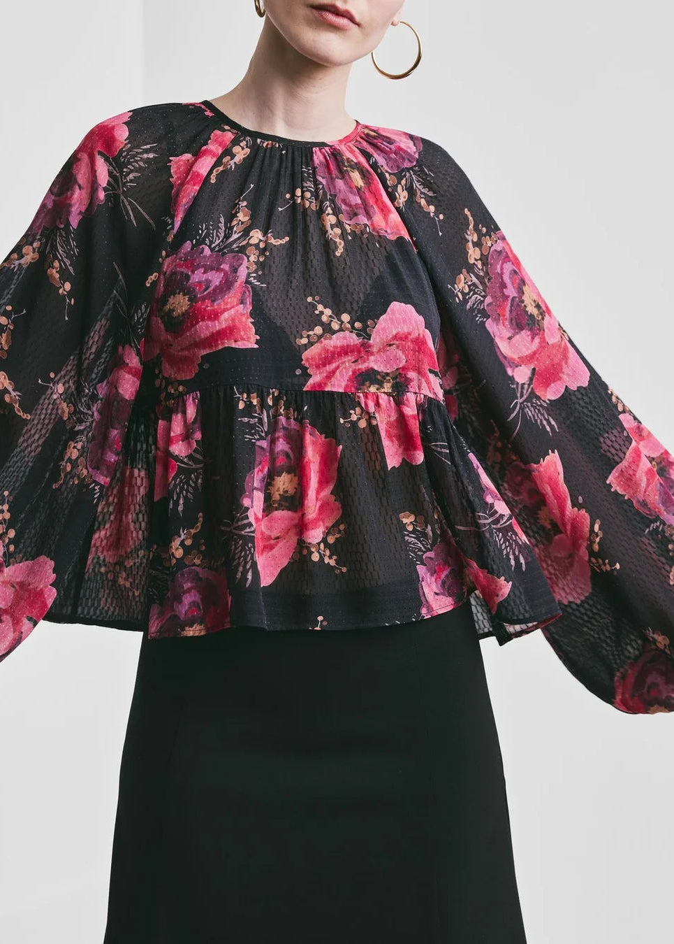 Georgette Blouse - Evening blush - Bluser - Helt Dilla AS