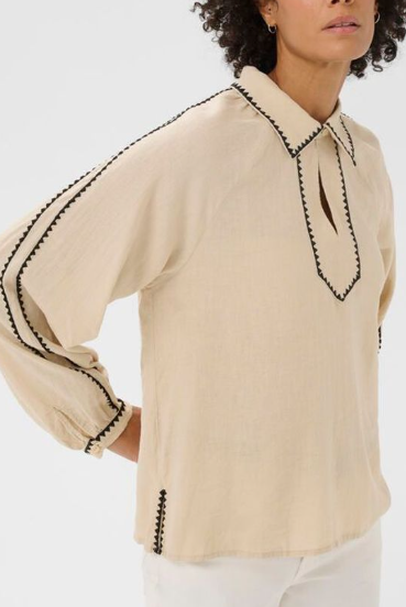 Aimy bluse - linen - Bluser - Helt Dilla AS