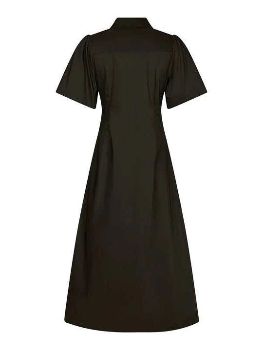 Baia Poplin Dress - Chocolate Brown - Kjoler - Helt Dilla AS