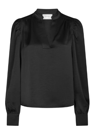 Rosslyn Heavy Sateen Blouse - Black - Bluser - Helt Dilla AS