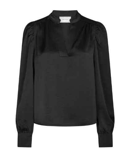 Rosslyn Heavy Sateen Blouse - Black - Bluser - Helt Dilla AS
