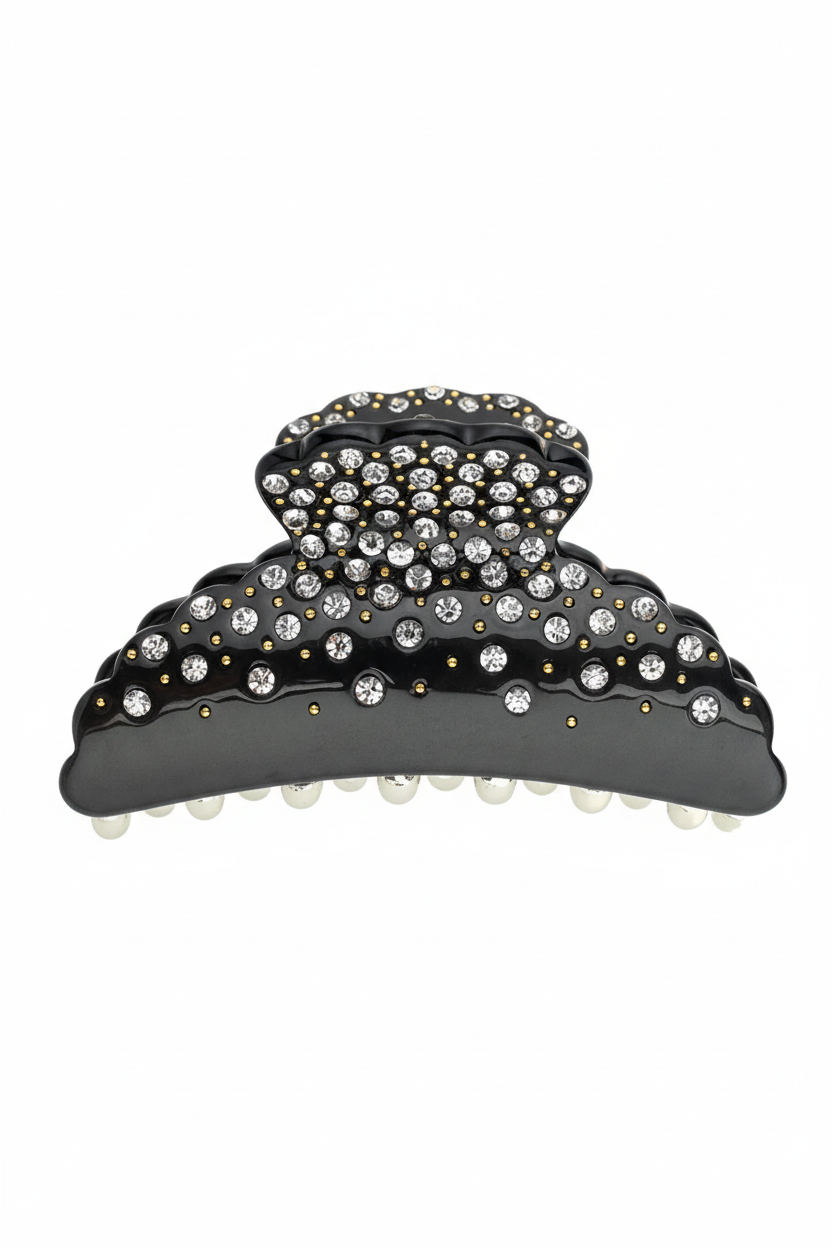 Crystal Hair Claw Large - black - Tilbehør - Helt Dilla AS