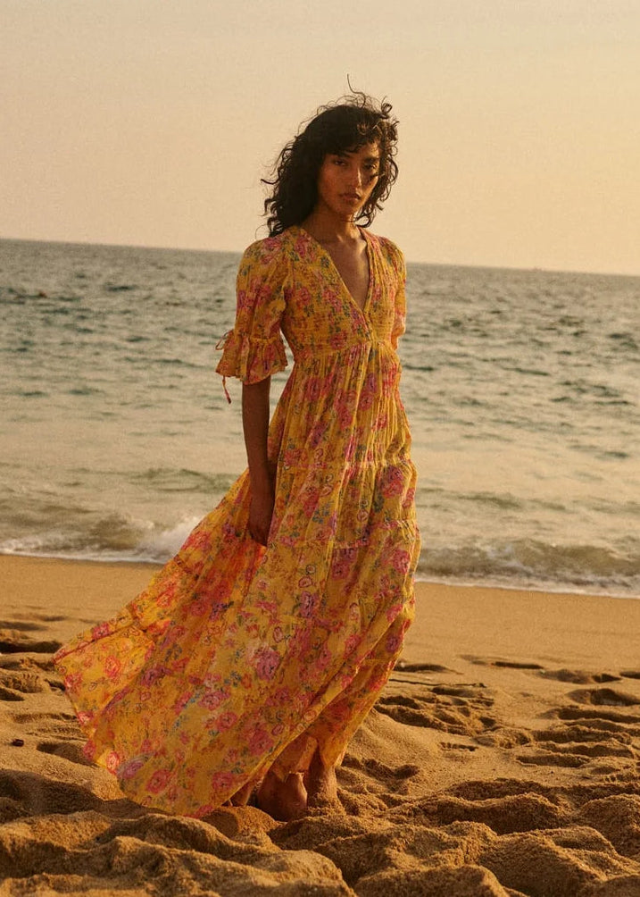 Twisted Maxi Dress - Daylight Blossom - Kjoler - Helt Dilla AS