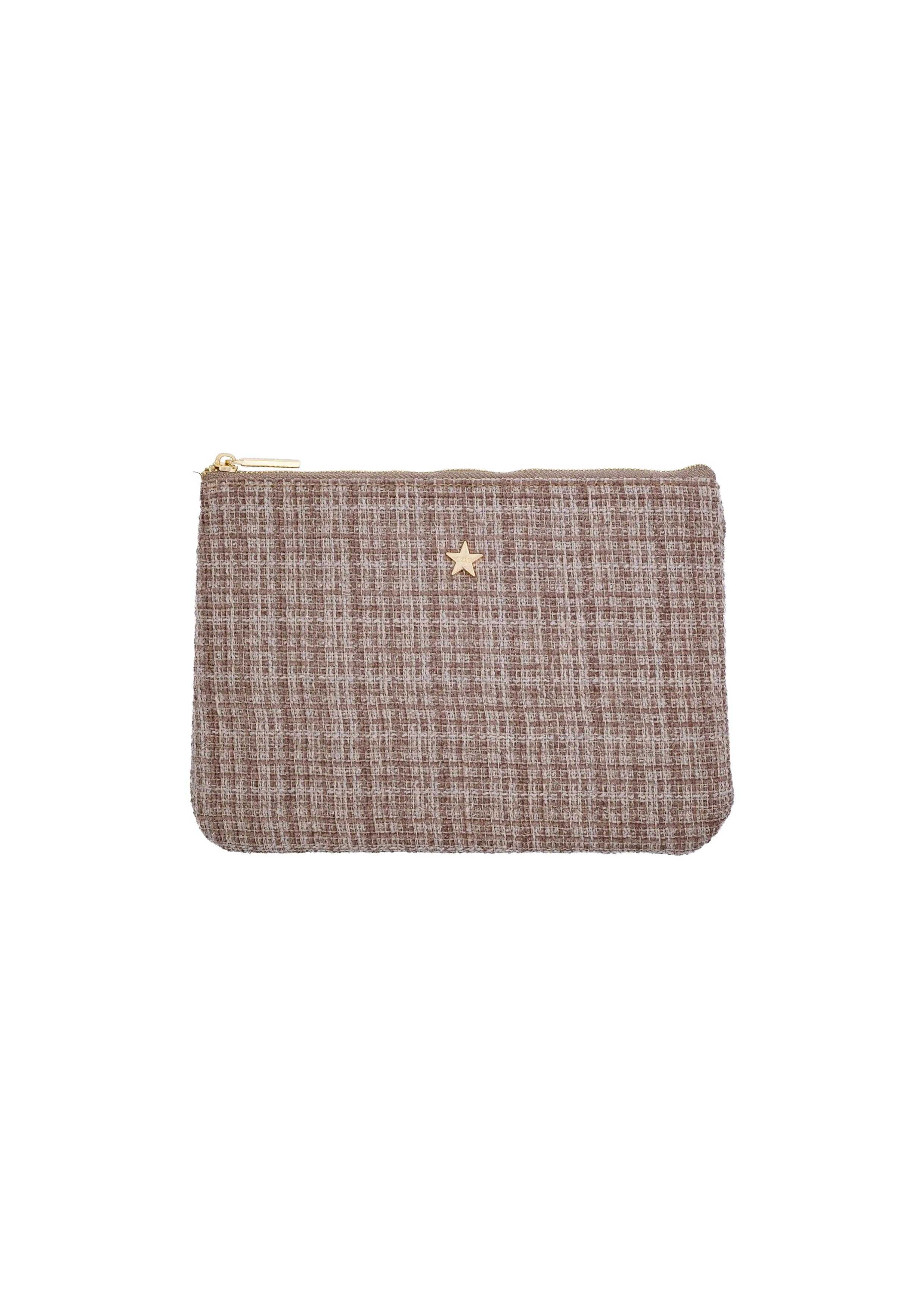 Tweed Small Pouch - warm taupe - Tilbehør - Helt Dilla AS