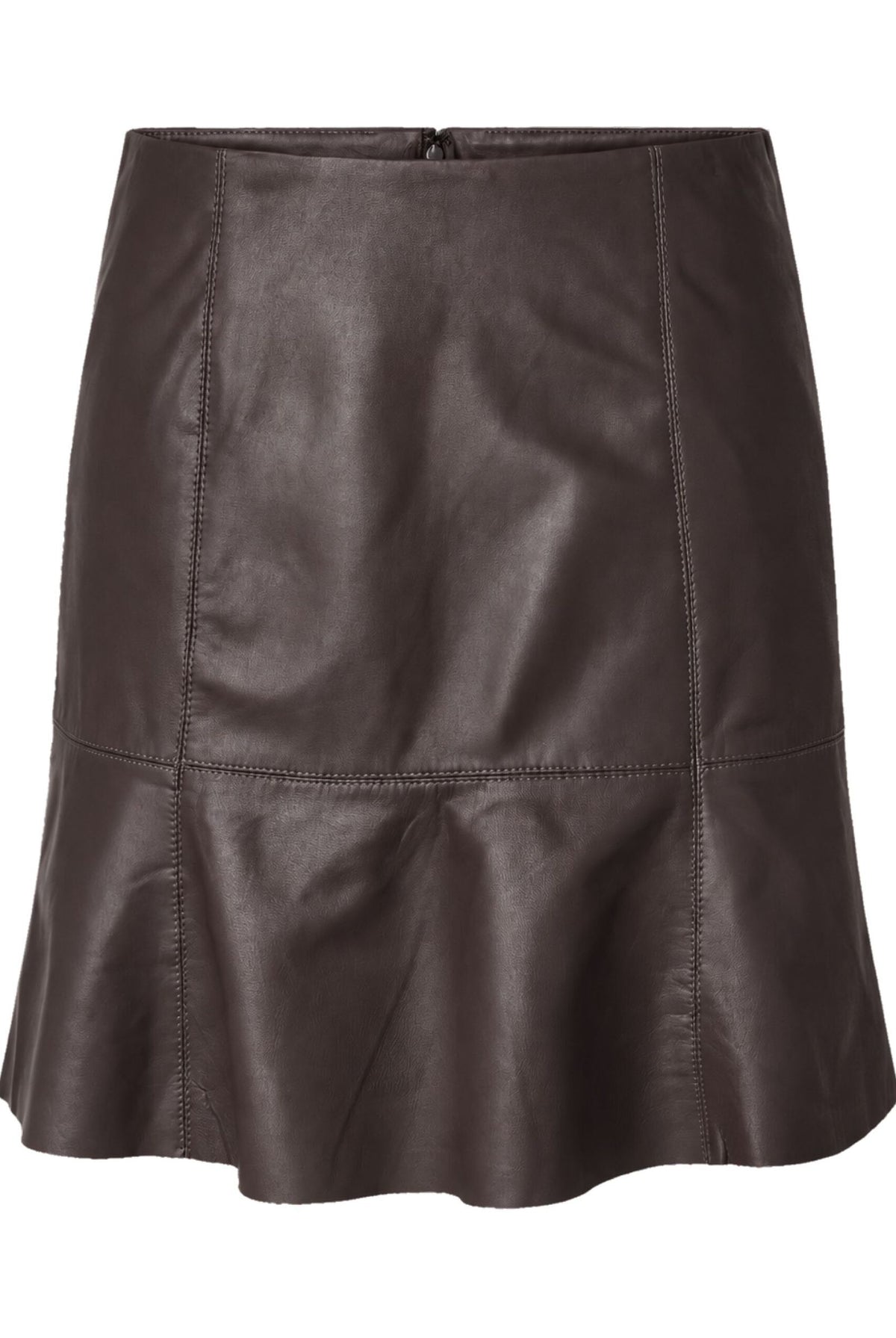 Colly MW Naplon Leather Skirt - Chocolate Brown - Skjørt - Helt Dilla AS