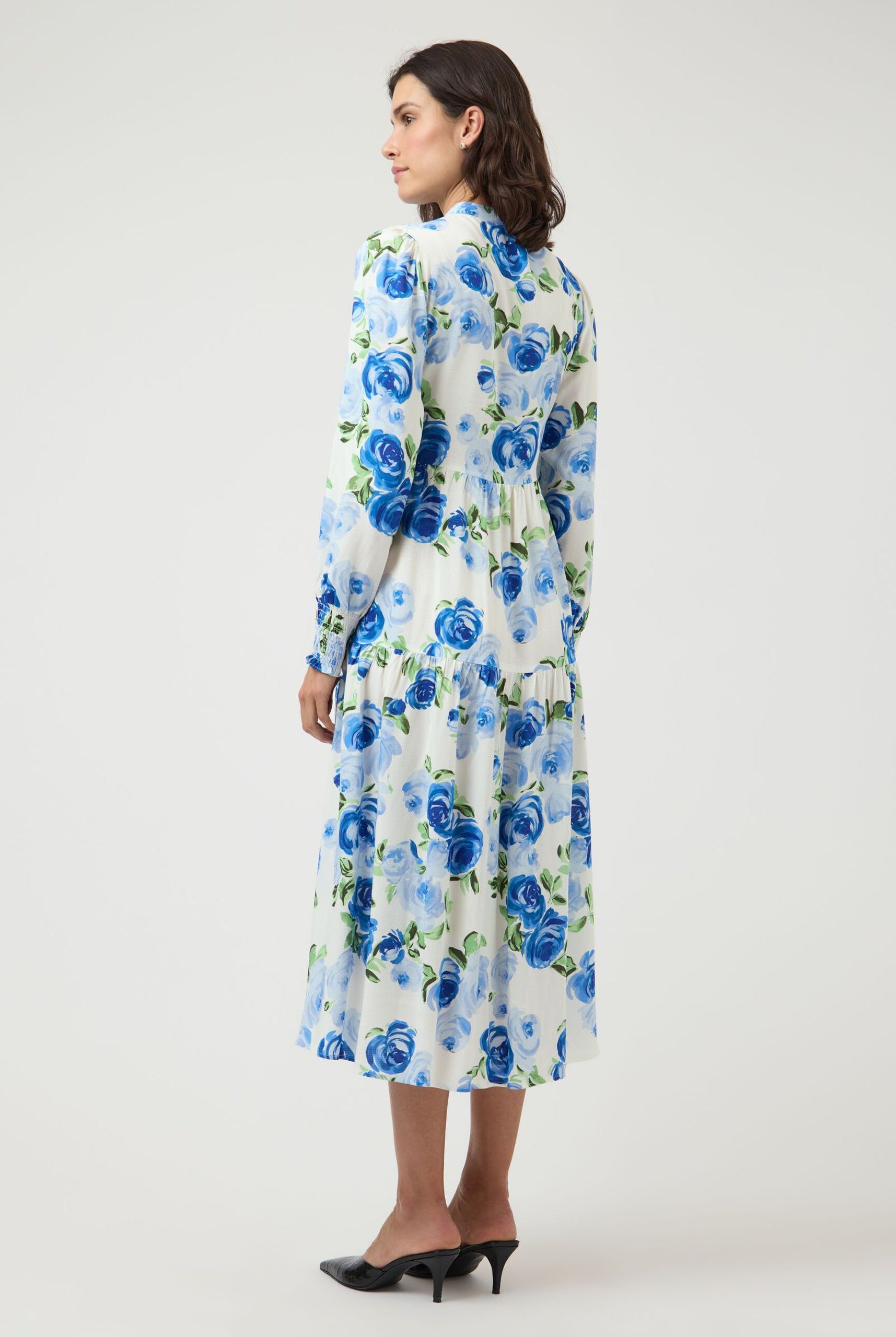 YASAsina Long Sleeve Long Shirt Dress - blue - Kjoler - Helt Dilla AS