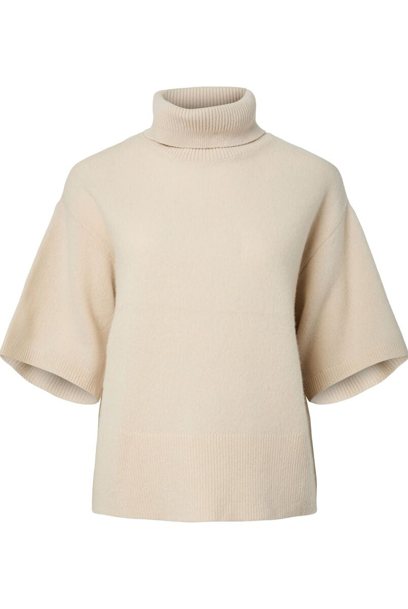 Emila 2/4 Wool Knit Pullover - Sandshell - Topp - Helt Dilla AS