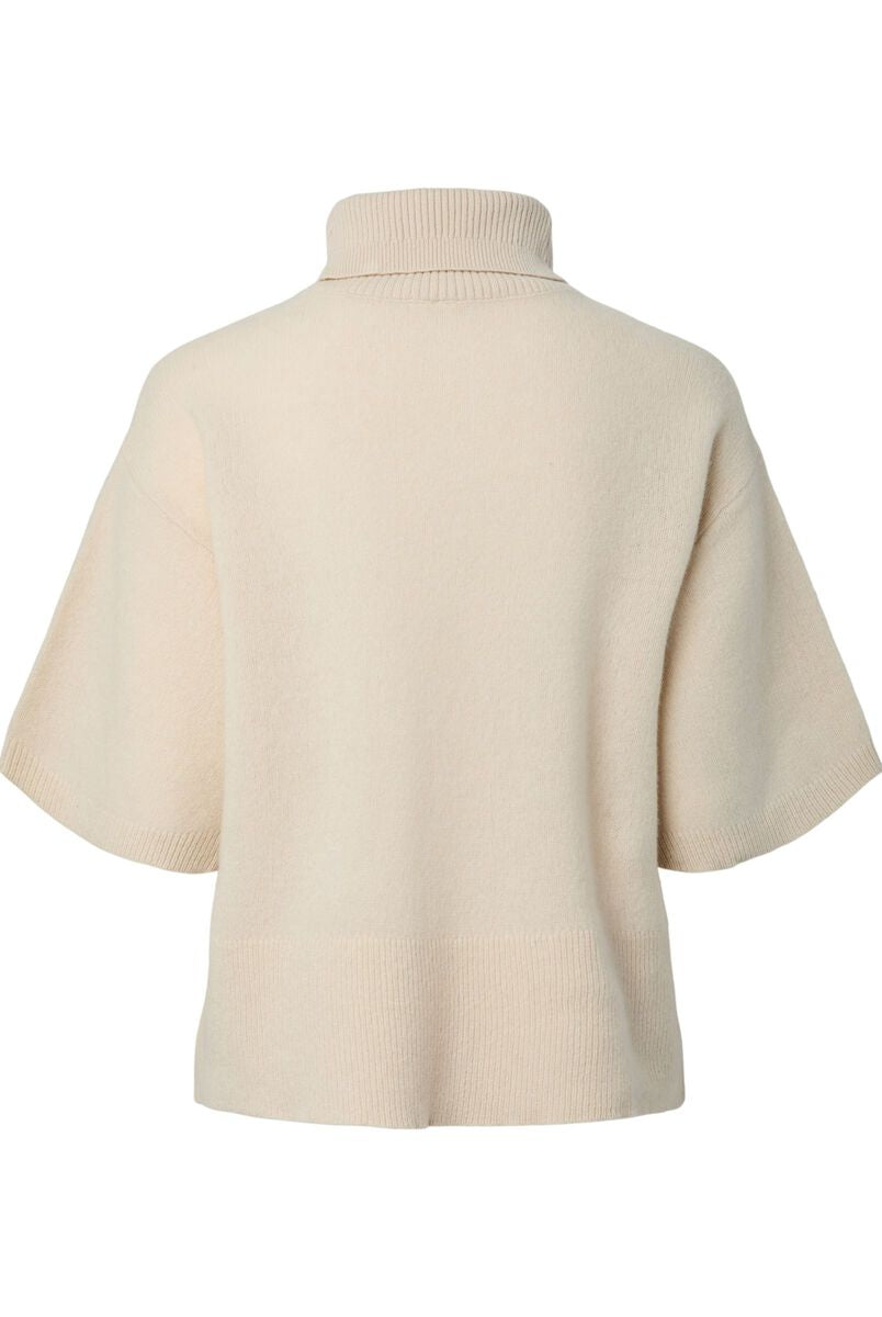 Emila 2/4 Wool Knit Pullover - Sandshell - Topp - Helt Dilla AS