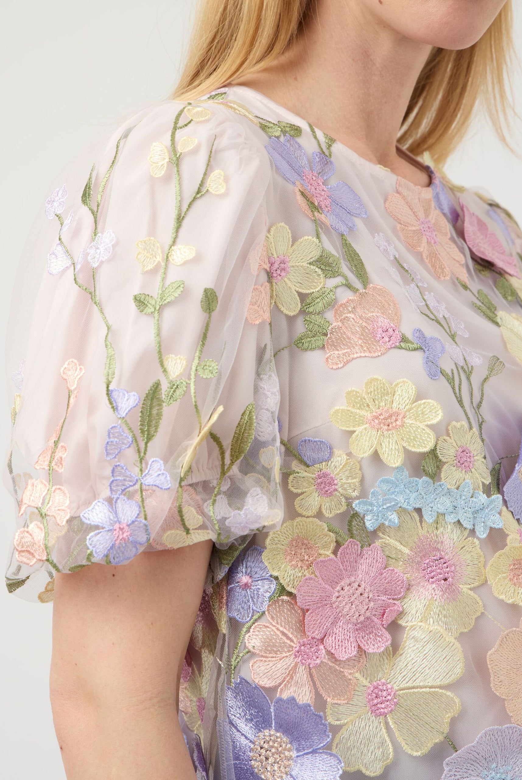 Flowering SS Top - Lavendula / Pastel Flowers - Topp - Helt Dilla AS