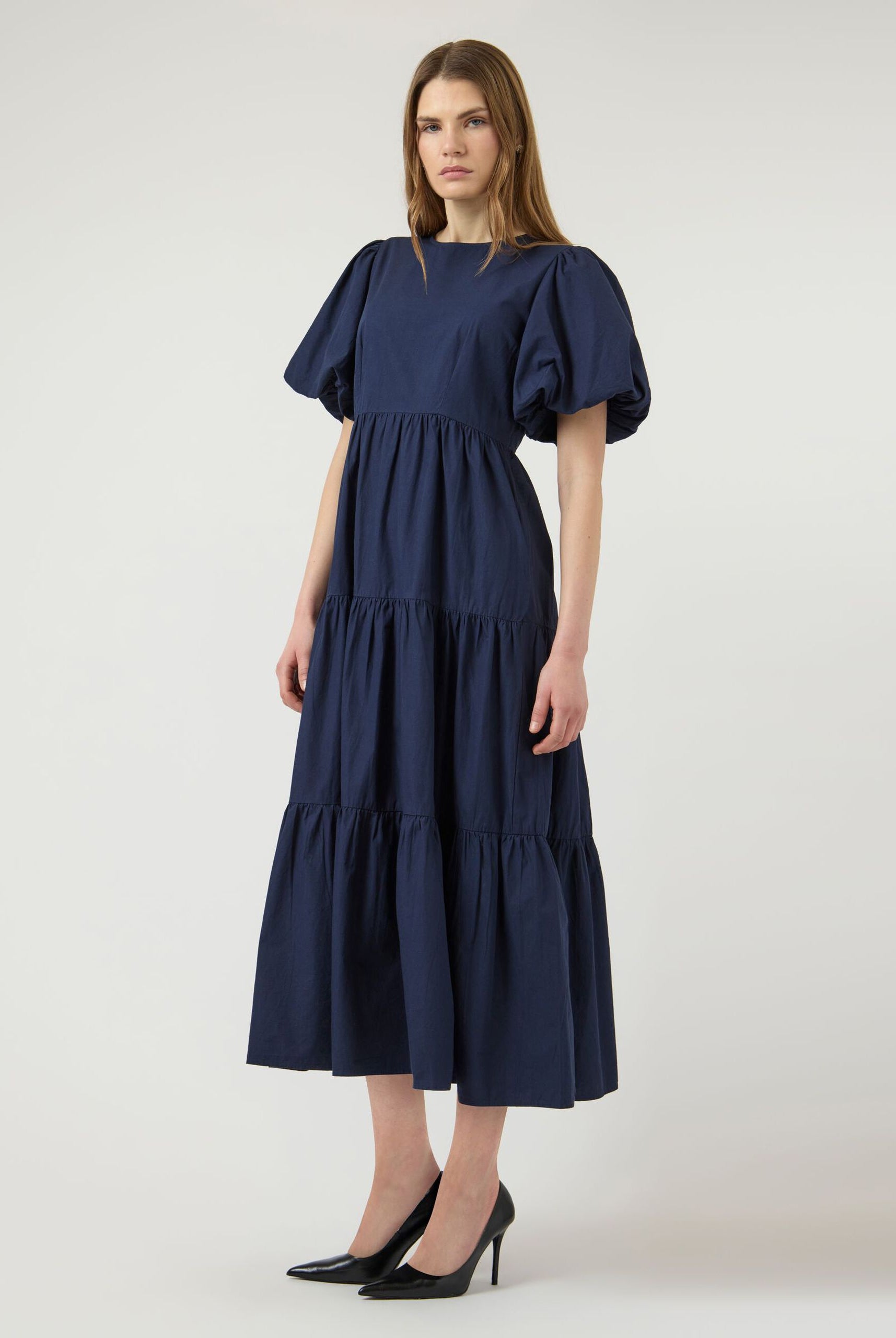 YasColea SS Ankle Dress - Navy Blazer - Kjoler - Helt Dilla AS