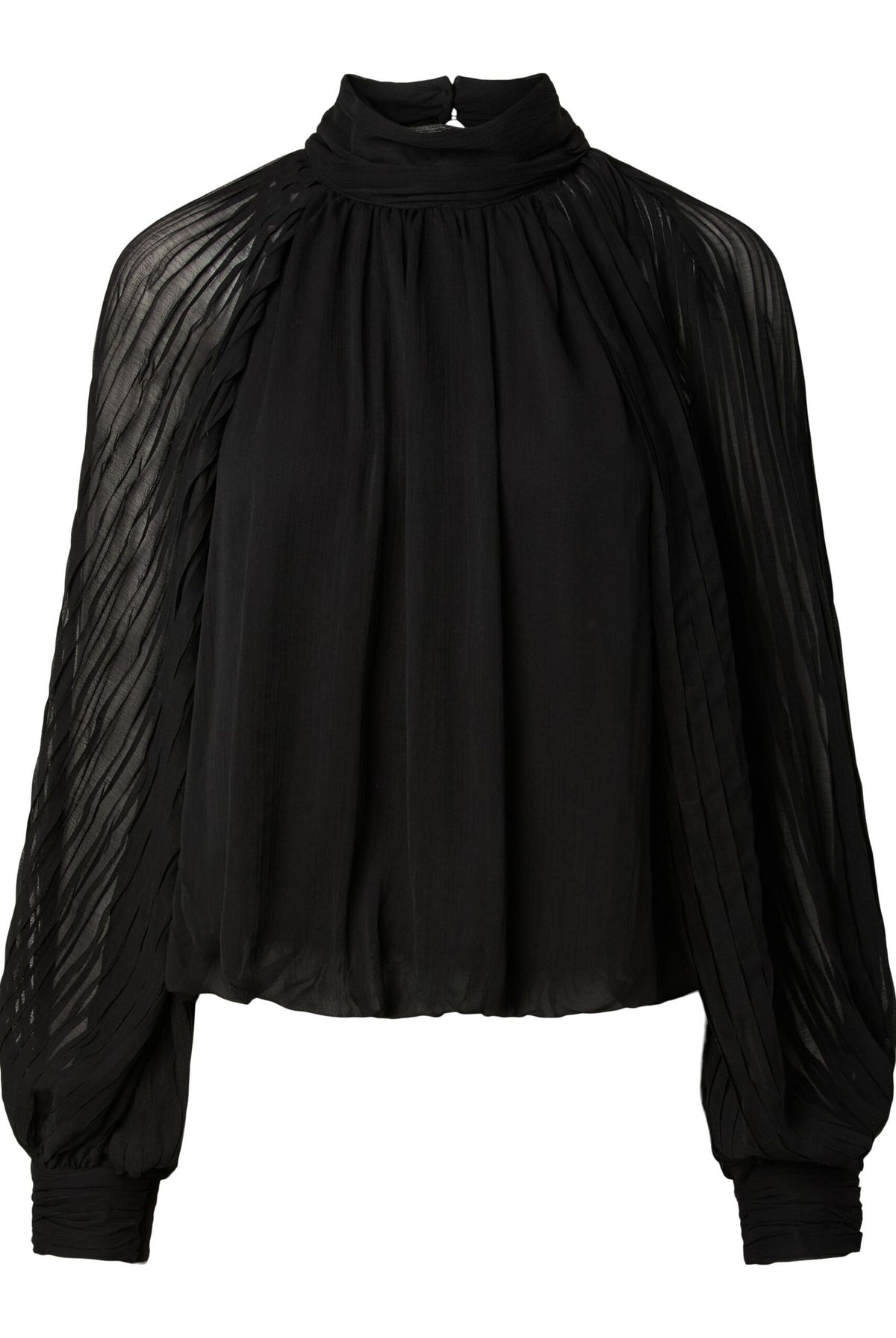 Svart YASOlera LS-top i bluse-stil, langermet og komfortabel med mykt stoff, fra YAS.