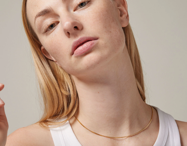 Necklace Curb - Gull - Tilbehør - Helt Dilla AS