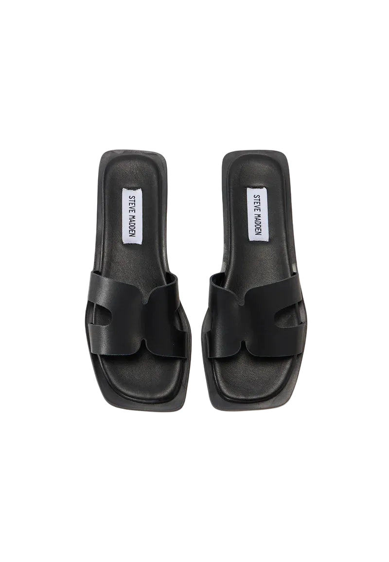 Sofia Slide - Black Leather - Sko - Helt Dilla AS