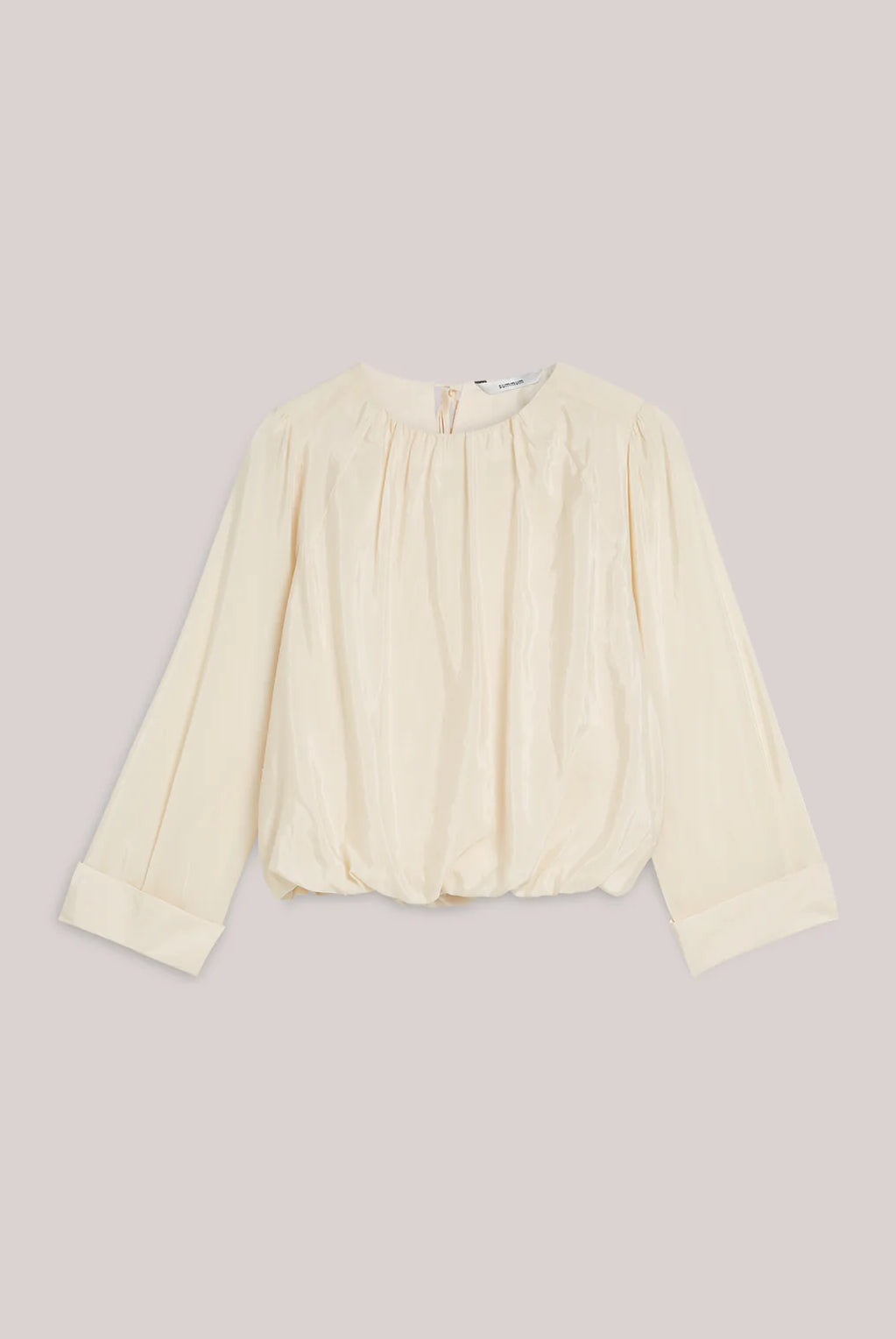 PLEATED TOP WITH SHEEN - Ivory - Bluser - Helt Dilla AS