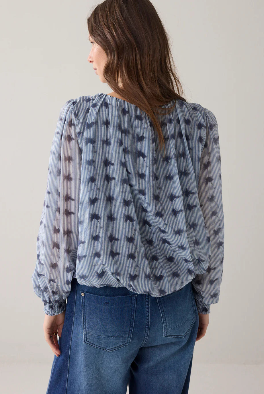 Top Tie Dye Stripe - Soft Blue - Bluser - Helt Dilla AS