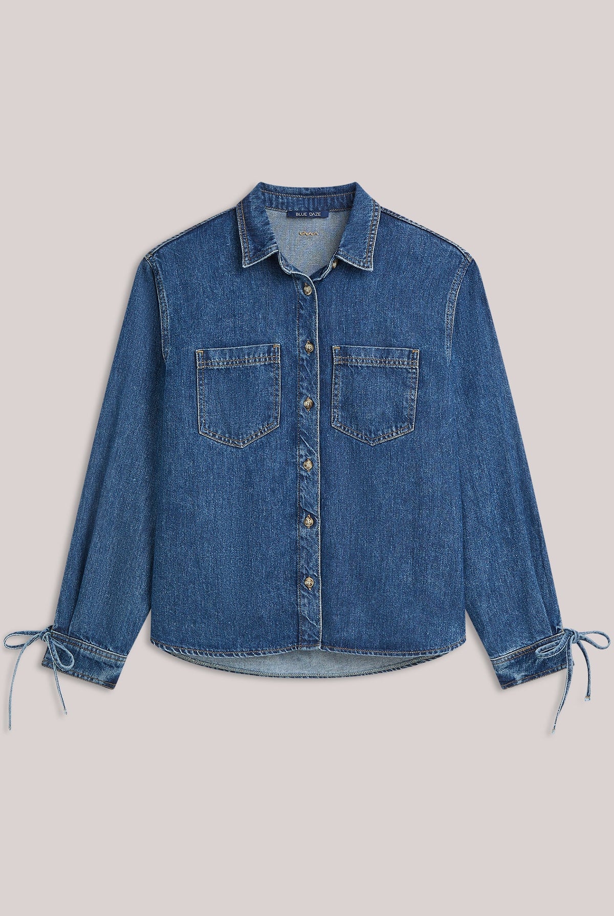 Denim Blouse Twill Tencel - Blue - Skjorter - Helt Dilla AS