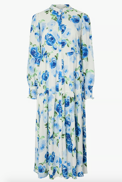 YASAsina Long Sleeve Long Shirt Dress - blue - Kjoler - Helt Dilla AS