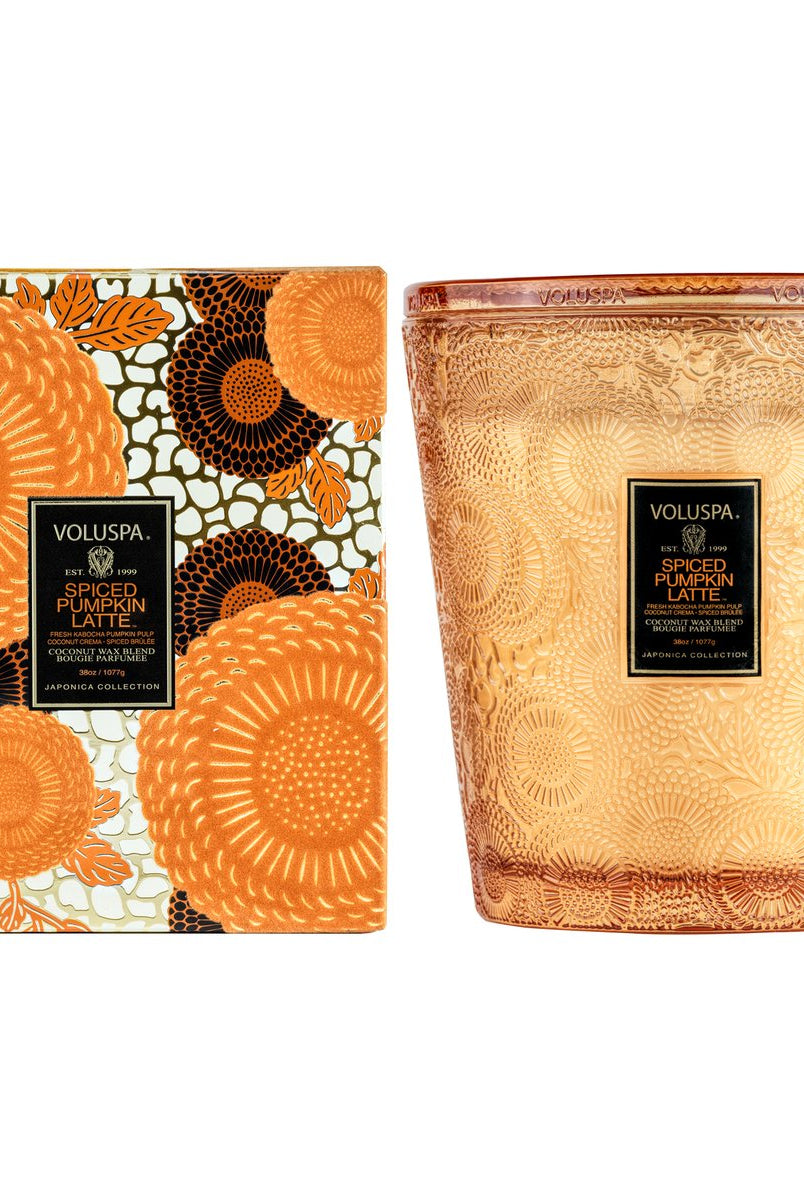 Spiced Pumpkin Latte Embossed Glass Jar - Tilbehør - Helt Dilla AS