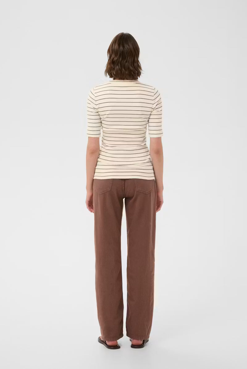 DagnaIW striped t-skjorte - whisper white - T-skjorter - Helt Dilla AS