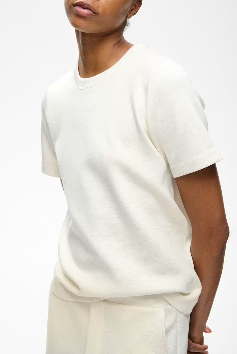 Vincent Karmen T-shirt Melange - Ecru/White - T-skjorter - Helt Dilla AS