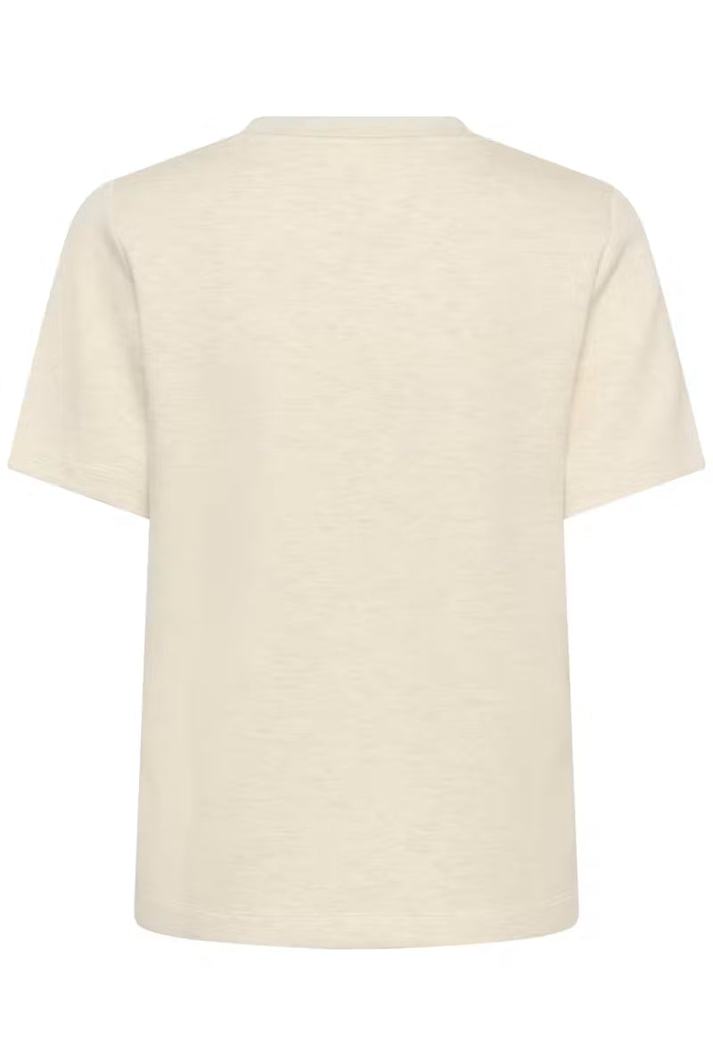 Vincent Karmen T-shirt Melange - Ecru/White - T-skjorter - Helt Dilla AS