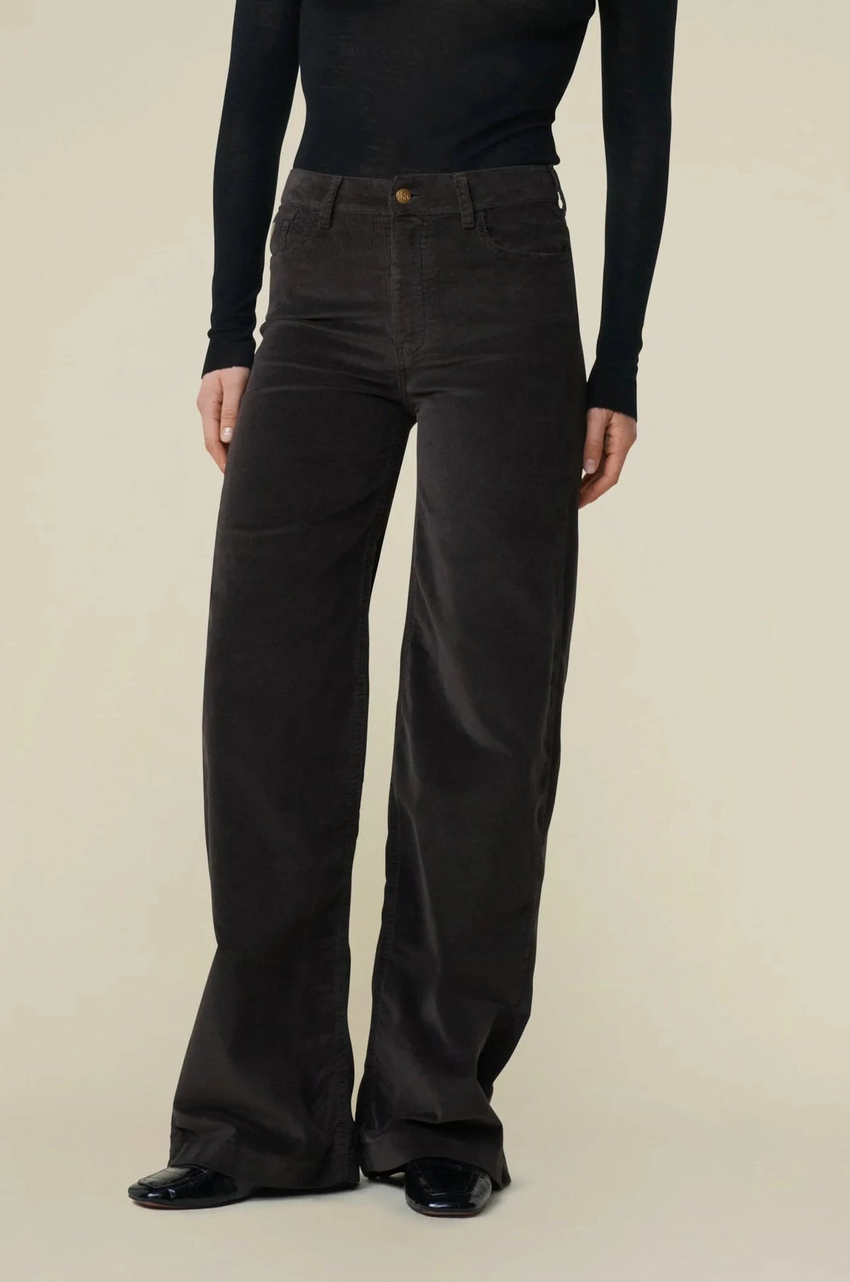Palazzo Mistral Shiny Cord - Chocolate Brown - Jeans - Helt Dilla AS