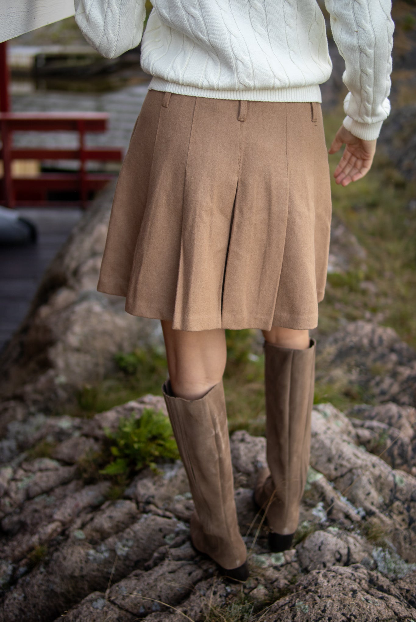 School Wool Skjørt - Camel - Skjørt - Helt Dilla AS