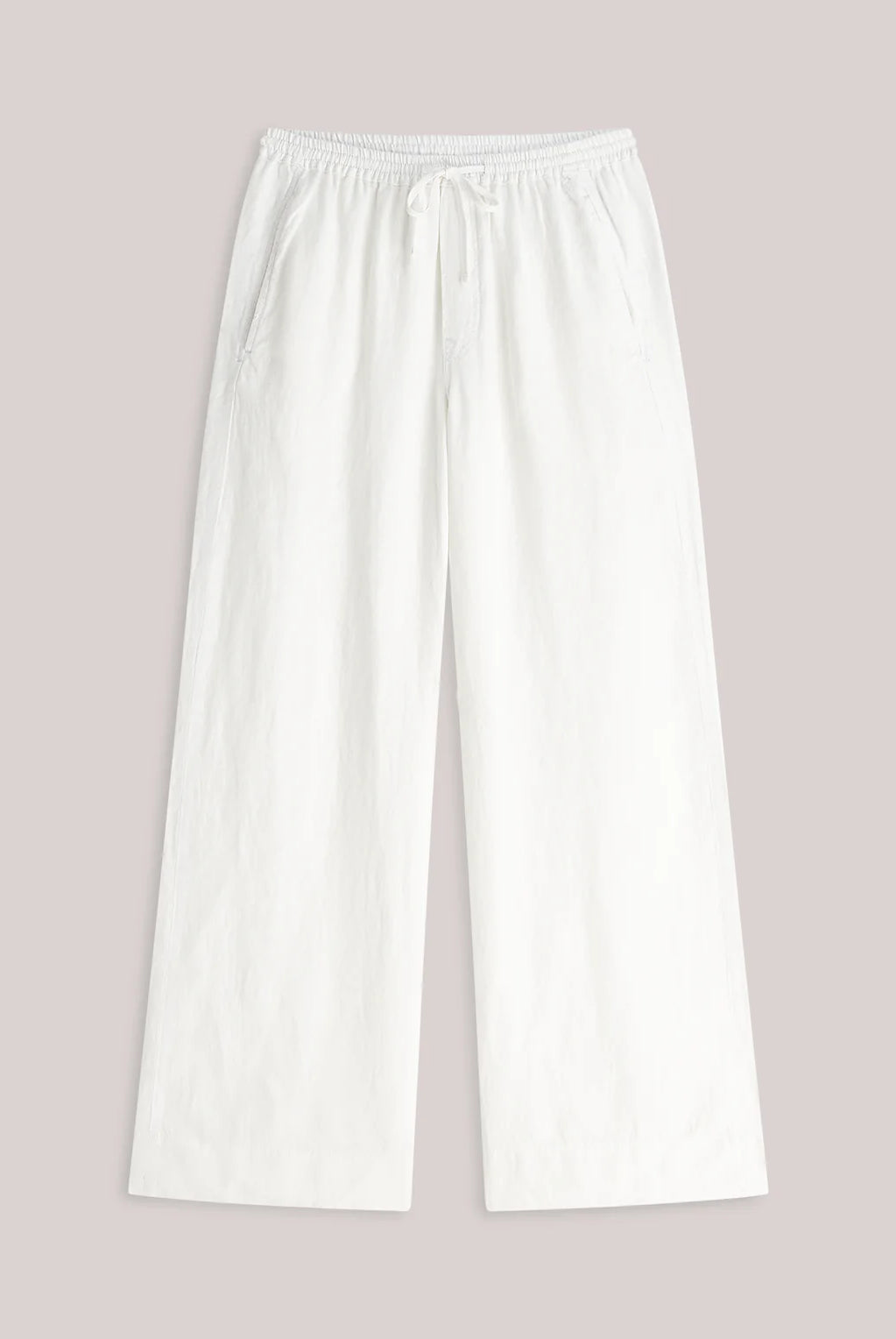 Wideleg Pant Light Linen - Off White - Bukser - Helt Dilla AS