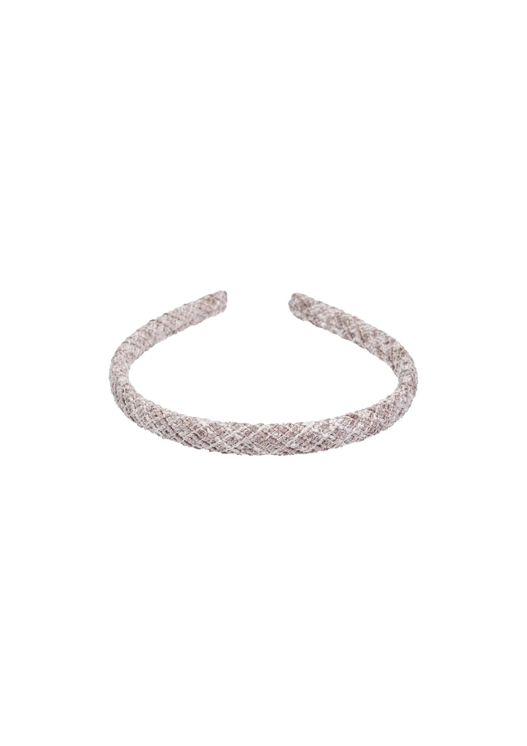 Tweed Hair Band Thin - Warm Taupe