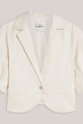 Short-Sleeved Blazer - Off White - Blazer - Helt Dilla AS