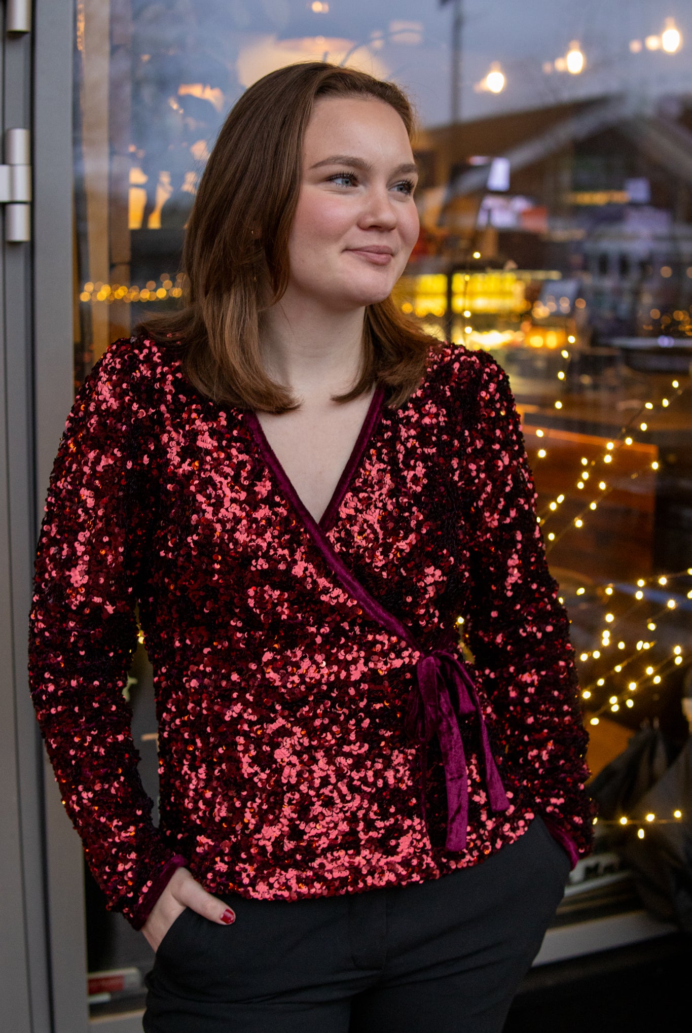 Elle Wrap Top Show - Port Royale - Singlet, Topper & T-skjorter - Helt Dilla AS